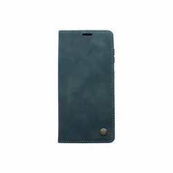 Maska za telefon LEATHER RETRO FLIP za Samsung S21 FE/G990B, Plava