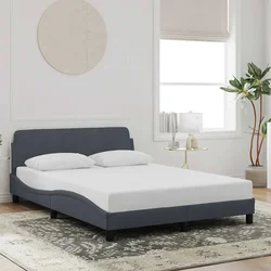 Okvir za krevet Dover tamno sivi 135x190 cm baršun