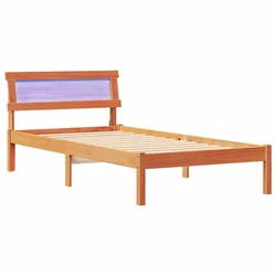 Vidaxl Konstrukcija postelje z vzglavjem Voskast rjav 100 x 200 cm