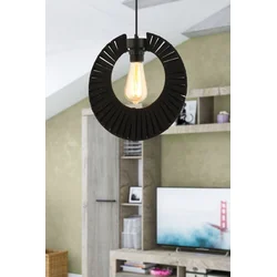 Opviq Luster Kruh , 30cm, Crni