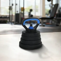 4-u-1 set bučica, brojčana i kettlebell 30 kg Crna i Plava
