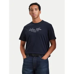 Calvin Klein Jeans Majica Script LV04RH830G Mornarsko modra Regular Fit
