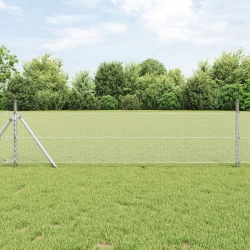 Heksagonalna ograda Srebrno 0,4 x 25 m Pocinčani čelik
