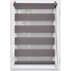 Zavesa rolo zebra 75x180 cm tamno siva