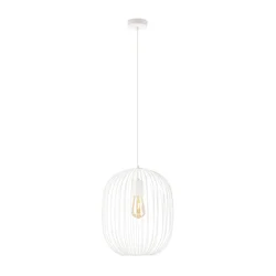 Luster na sajli OVELLA 1xE27/15W/230V prečnika 34 cm krem