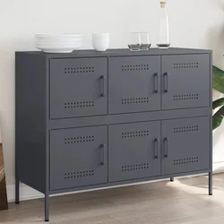 Komoda antracit 100,5 x 39 x 79 cm čelik