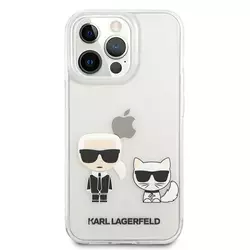 Karl Lagerfeld Karl and Choupette maskica za iPhone 13 Pro, silikonska, prozirna (KLHCP13LCKTR)