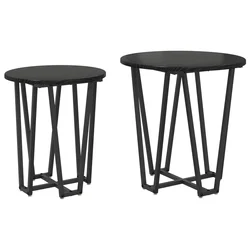 Set pomoćnih stolića 2 pcs Crni hrast