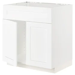 METOD Pod.elem.sudop. i 2vrata/front, bela Enköping/bela im. drveta, 80x60 cm
