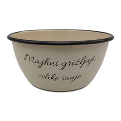 Namizna skodelica bež 16cm 1l Velike sanje