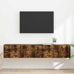 TV zidni ormar Zidne 2 pcs Dimljeni hrast 78,5 x 31 x 29,5 cm