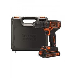 Black & Decker BDCDC18K akumulatorska bušilica/odvijač, 18V, 1 akumulator 1.5Ah, punjač 400mAh