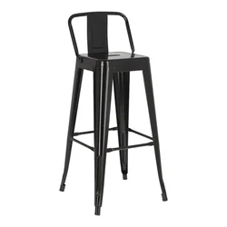 shumee KOVINSKI BOLČEK Paris Back 75 cm ČRNE barve, navdih. Tolix
