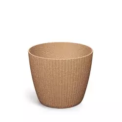 Prosperplast Saksija Lamia Eco Wood M160W, Okrugla, Bež