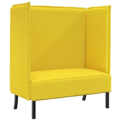 Sofa s visokim naslonom 101cm Svjetložuta tkanina