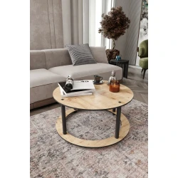 HANAH HOME Sto za dnevnu sobu Hole Round Oak