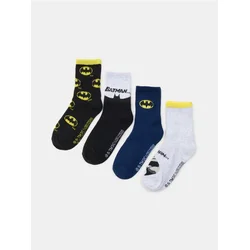 Sinsay - Pamučne čarape 4-pack Batman - mornarsko
