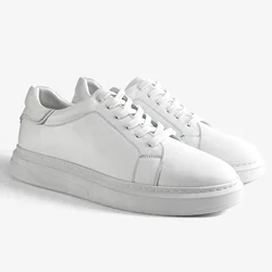 Mona Footwear Muške kožne patike, Bele