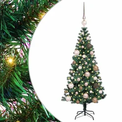Umjetno predsvijetljeno božićno drvce Zelena 120 cm PVC i metal