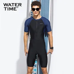 Watertime Muški jednodelni kupaći kostim, Crni