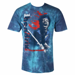 Metal majica moška Jimi Hendrix - FIRE - LIQUID BLUE - 11974