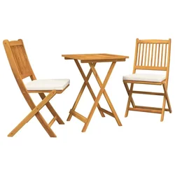Vidaxl Vrtnik Bistro Set 3 szt. Rjava Masiven les akacije