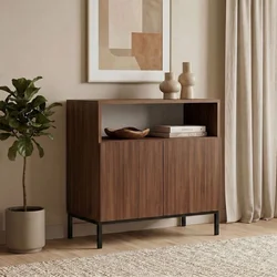 Hanah Home komoda Palmer, 80 cm, orah Milano / crna
