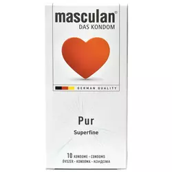 Masculan Pur superfini kristalno tanki kondomi pakovanje od 10 kondoma