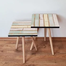 Hanah Home Set klub stočića 2Shp117, 2 komada, Svetloplavi