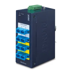 PLANET Switch by-pass indus 4x SC multimode -40/+75°C network media converter 1300 nm Blue