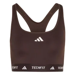ADIDAS PERFORMANCE Športni nederček TECHFIT čokolada / bela