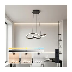 Brilagi - LED prigušiva luster na sajli INFINITY LED/55W/230V 50x50 cm crna + daljinski upravljač