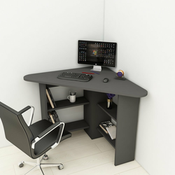 HANAH HOME Radni sto Corner Anthracite