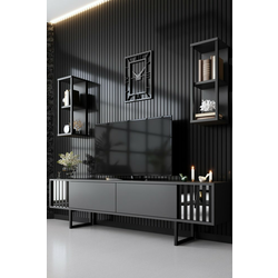 HANAH HOME Chrome Line Anthracite Black