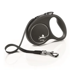 Flexi Pas New Classic M 5 m (25 kg) črn