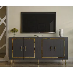 HANAH HOME Komoda Piero KB150 Anthracite Gold
