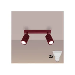 Brilagi - LED spot svetiljka CRESTO 2xGU10/10W/230V bordo