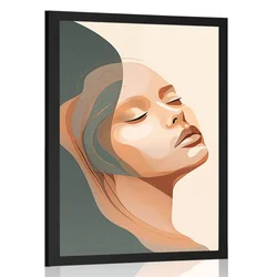 Plakat ženska lepota Peach Fuzz - 40x60 silver