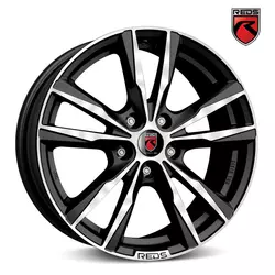 Reds K2 Black Polish 15x6.5 4x108 ET25 65.10