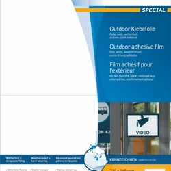 Outdoor etikete 210x148,5 A4 1/10 bela