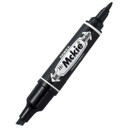 Marker permanentni 2-4mm obostrani kosi/okrugli vrh Hi-Mckie Zebra crni