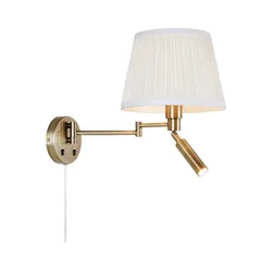 Markslöjd 109017- LED zidna lampa PIVOT 1xE27/40W/230V + LED/4W krem/mesing