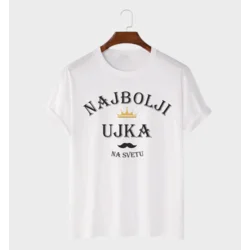 MAFIMI Muška majica Najbolji ujka, Bela