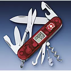 Victorinox Victorinox Traveller 1.3705.AVT-Švicarski džepni nož, broj funkcija: 25, crven (proziran)