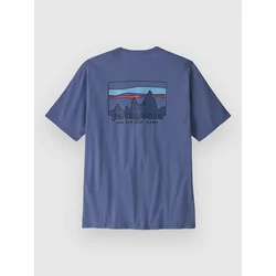 Patagonia 73 Skyline Organic moška majica current blue