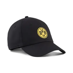 PUMA Borussia Dortmund ftblEssentials Cap, Accessories, Black/Faster Yellow, OSFA
