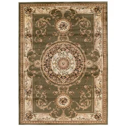 Chemex Preproga Yesemek Tradicionalna Turška Izrezivanje 6548A Kremna Rjava Zelena 60x100 cm