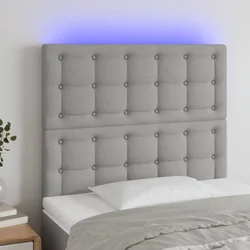 LED uzglavlje svjetlosivo 90x5x118/128 cm od tkanine