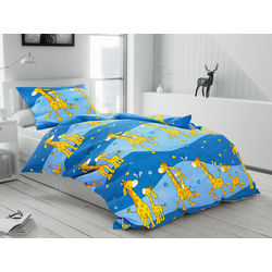 Bombažna posteljnina Giraffe modra