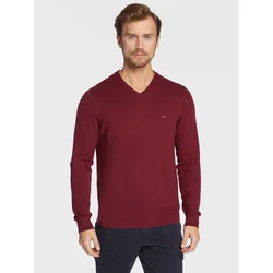 Tommy Hilfiger Pulover Pima MW0MW28047 Bordo rdeča Regular Fit